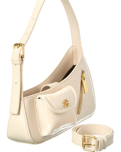 off-white jitney leather hobo bag