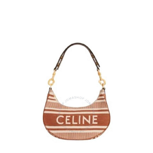 Celine, Ava Strap Bag In Striped Textile