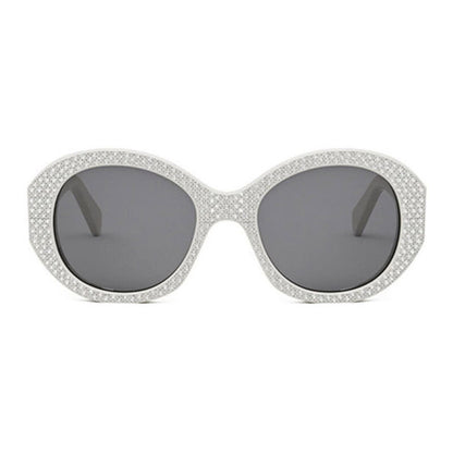 Ladies Black Round Sunglasses