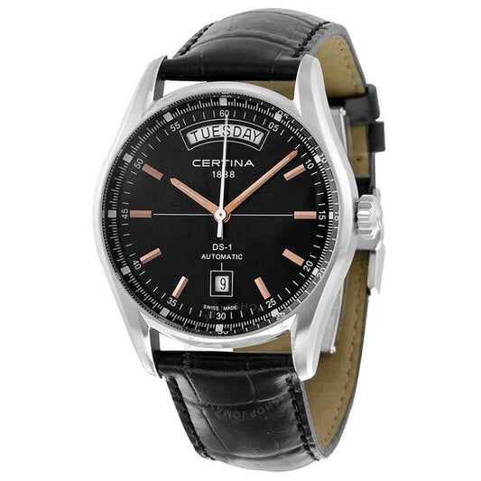 Certina, DS 1 Automatic Day Date Black Dial Men's Watch C0064301605100