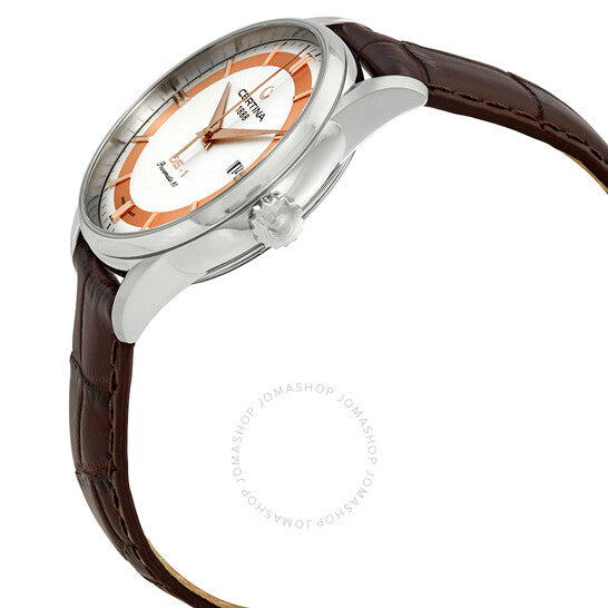 ساعة سيرتينا DS-1 أوتوماتيكية للرجال بمينا فضي