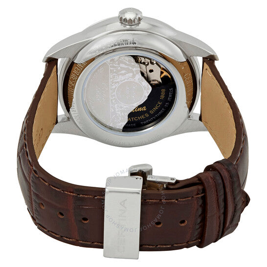 ساعة سيرتينا DS-1 أوتوماتيكية للرجال بمينا فضي