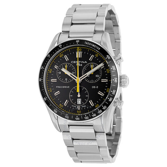 Certina, DS 2 Chronograph Black Dial Men's Stainless Steel Watch