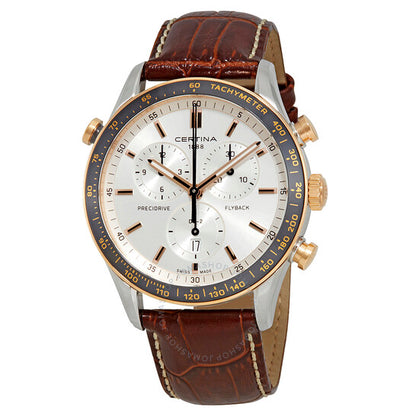 ساعة سيرتينا DS-2 كرونوغراف للرجال بمينا فضي