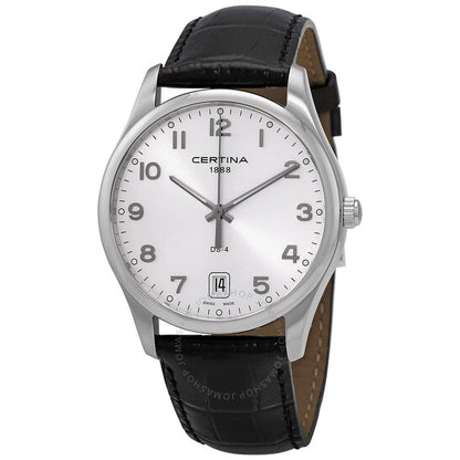 ساعة سيرتينا DS-4 للرجال بمينا فضية وسوار من الكوارتز