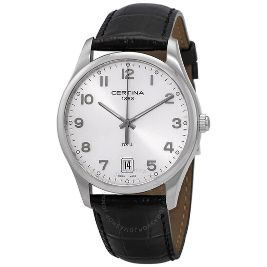 ساعة سيرتينا DS-4 للرجال بمينا فضية وسوار من الكوارتز