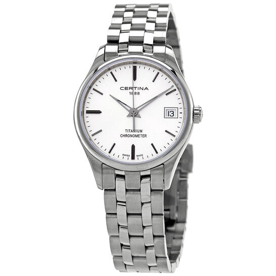 ساعة سيرتينا DS-8 كوارتز بمينا فضي للسيدات