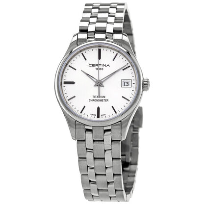 ساعة سيرتينا DS-8 كوارتز بمينا فضي للسيدات