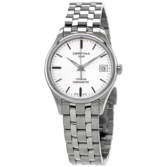 ساعة سيرتينا DS-8 كوارتز بمينا فضي للسيدات