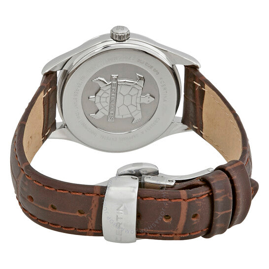 Certina, DS 8 Silver Dial Brown Leather Ladies Watch