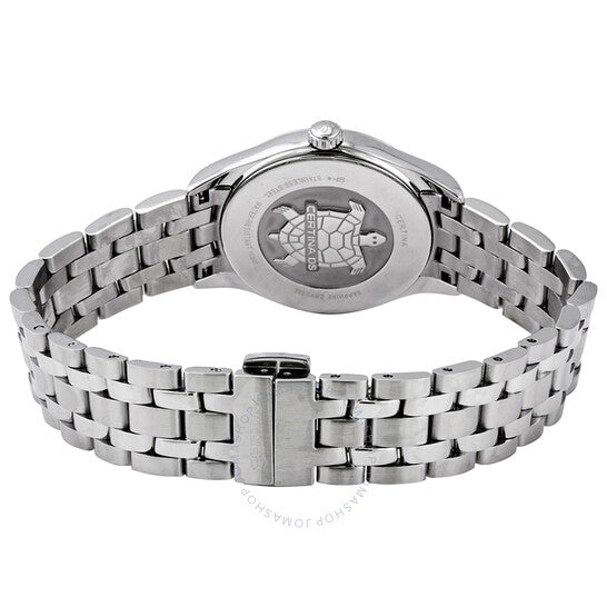 ساعة سيرتينا DS-8 للسيدات بمينا فضي وستانلس ستيل