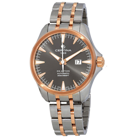 Certina, DS Action Automatic Grey Dial Men's Two Tone Watch