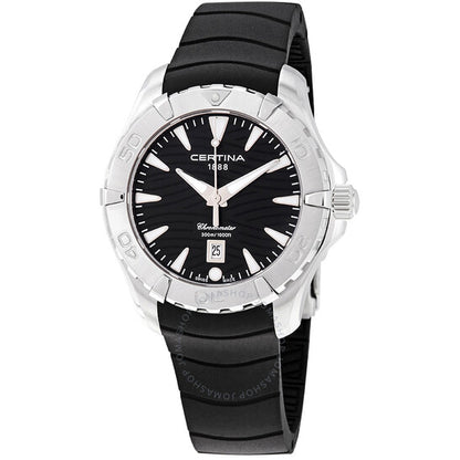 ساعة سيرتينا دي إس أكشن نسائية بمينا أسود ومطاط