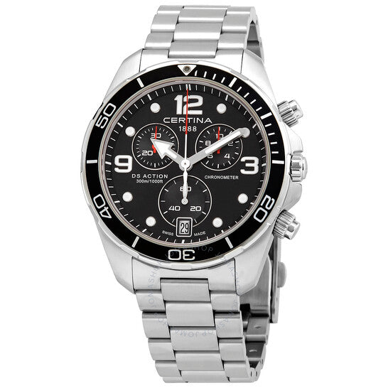 Certina, DS Action Chronograph Quartz Black Dial Men's Watch