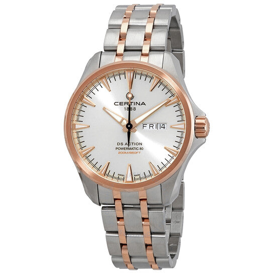 Certina, DS Action Day-Date Automatic Silver Dial Men's Watch
