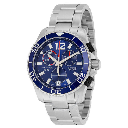 Certina, DS Action Quartz Blue Dial Stainless Steel Men's Watch C0134171104700
