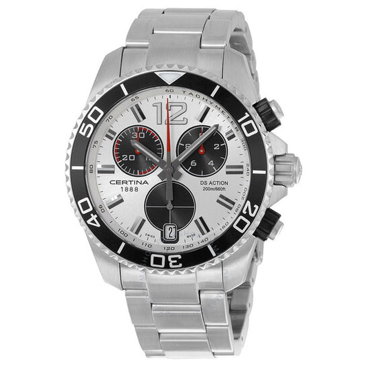 Certina, DS Action Quartz Silver Dial Stainless Steel Men's Watch C0134171103700