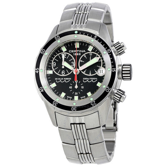 Certina, DS Blue Ribbon Chronograph Black Dial Men's Watch