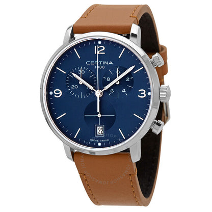Certina, DS Caimano Chronograph Quartz Blue Dial Watch