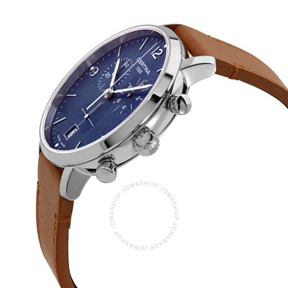 Certina, DS Caimano Chronograph Quartz Blue Dial Watch