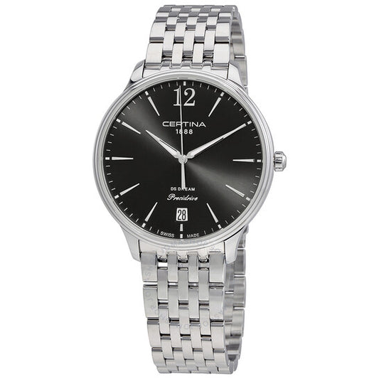 ساعة Certina DS Dream النسائية بقطر 38 مم ومينا أسود