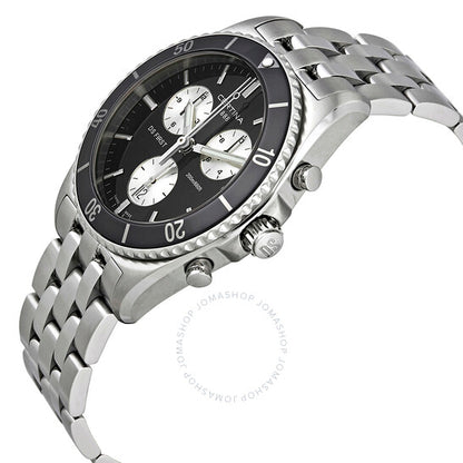 Certina, DS First Black Dial Men's Chronograph Watch
