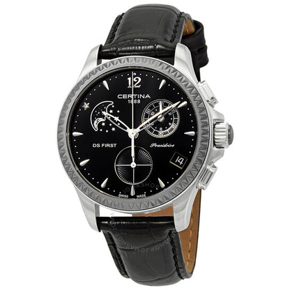 Certina, DS First Chronograph Moonphase Black Dial Ladies Watch