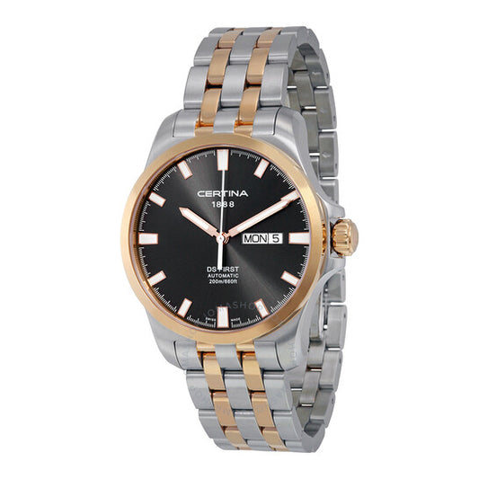Certina, DS First Day-Date Automatic Black Dial Two-tone Men's Watch