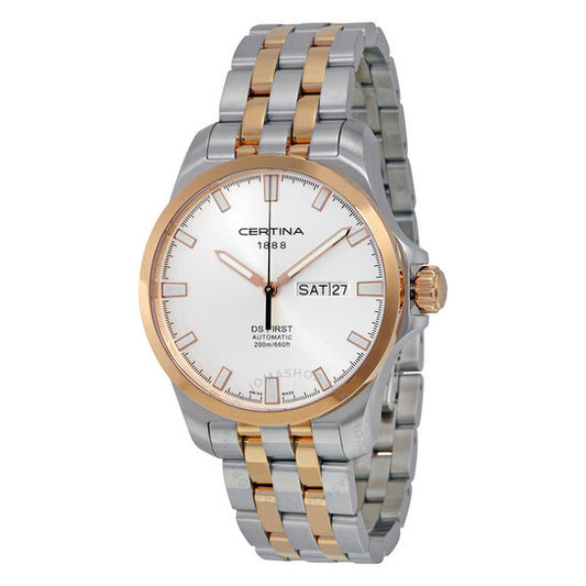 Certina, DS First Day-Date Automatic Silver Dial Two-tone Men's Watch