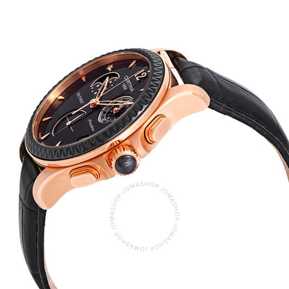 ساعة سيرتينا دي إس فيرست ليدي بميناء أسود وطور القمر