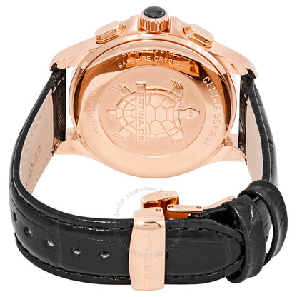 ساعة سيرتينا دي إس فيرست ليدي بميناء أسود وطور القمر