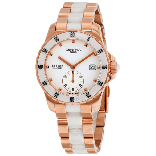 ساعة Certina, DS First Lady سيراميك كوارتز بمينا سوداء للسيدات