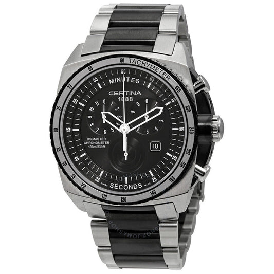 Certina, DS Master Chronograph Quartz Chronometer Black Dial Men's Watch