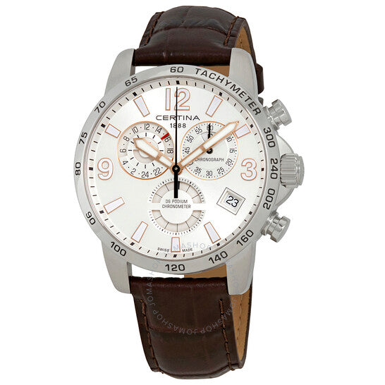 Certina, DS Podium Chronograph Silver Dial Men's GMT Watch