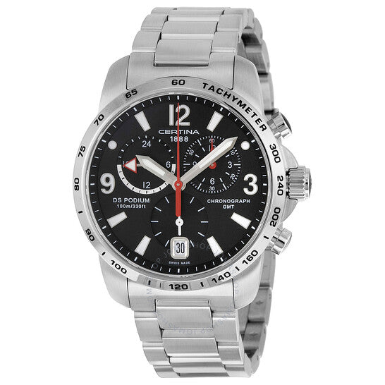 Certina, DS Podium GMT Black Dial Men's Watch C0016391105700