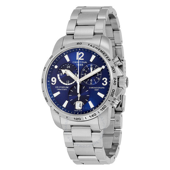 Certina, DS Podium GMT Blue Dial Men's Watch C0016391104700