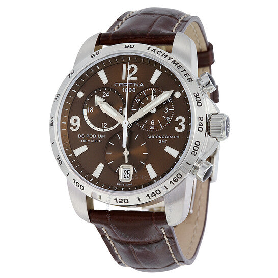 Certina, DS Podium GMT Brown Dial Men's Watch C0016391629700