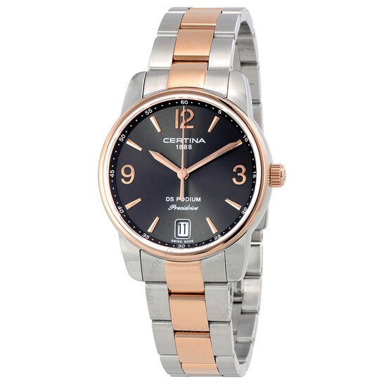 ساعة سيرتينا DS بوديوم للنساء بمينا رمادي