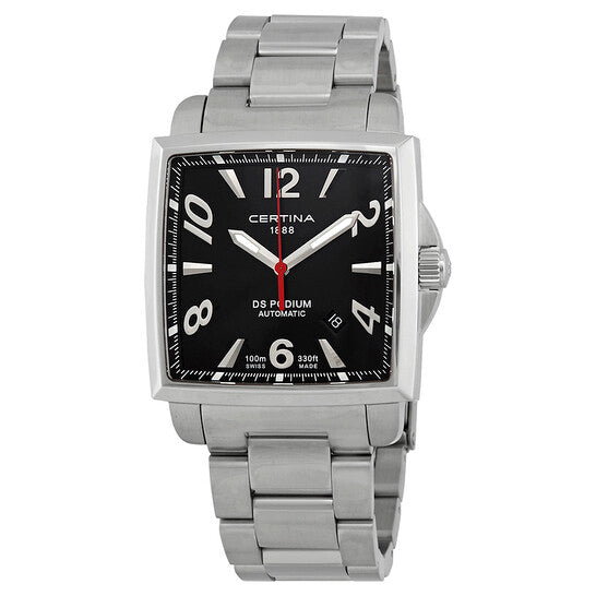 Certina, DS Podium Square Automatic Black Dial Men's Watch