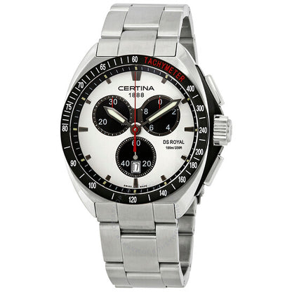 ساعة سيرتينا دي إس رويال كرونوغراف للرجال بمينا أبيض