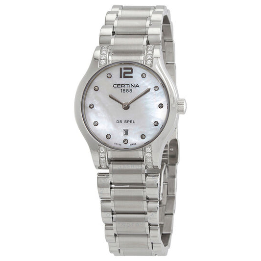 Certina, DS Spel Lady Round Stainless Steel Diamond Ladies Watch C0122096111600