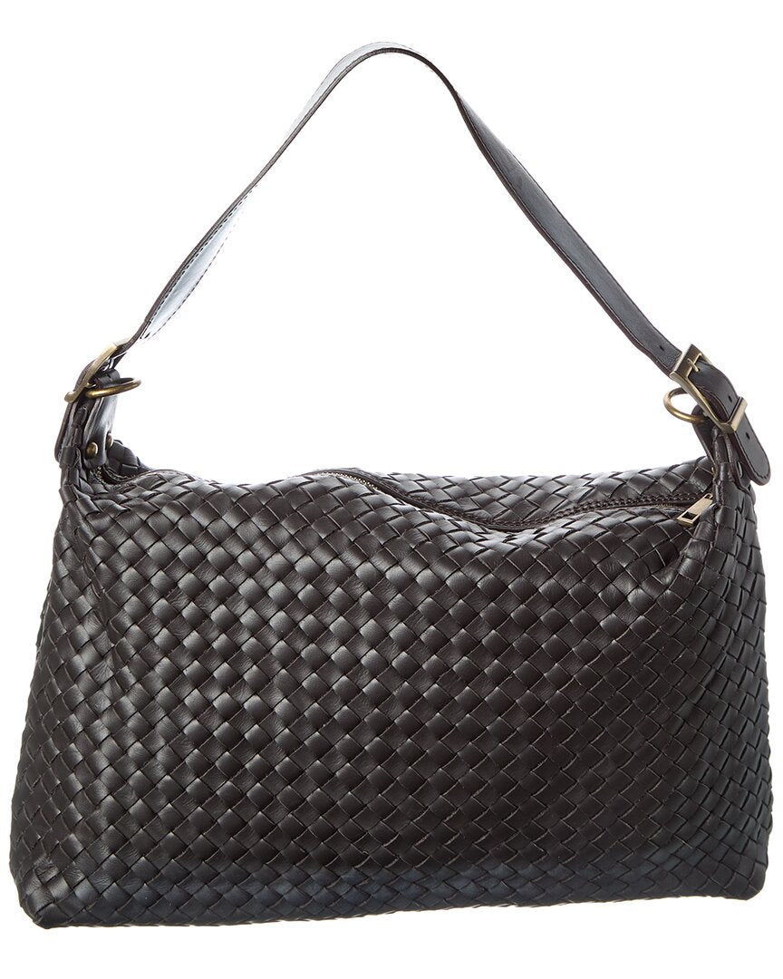 chloe hand woven large leather shoulder bag