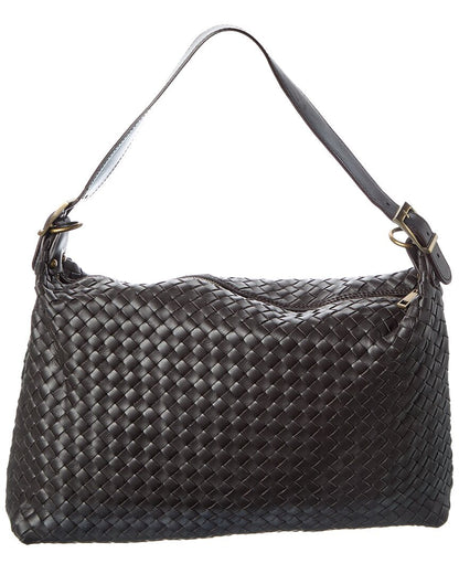 chloe hand woven large leather shoulder bag
