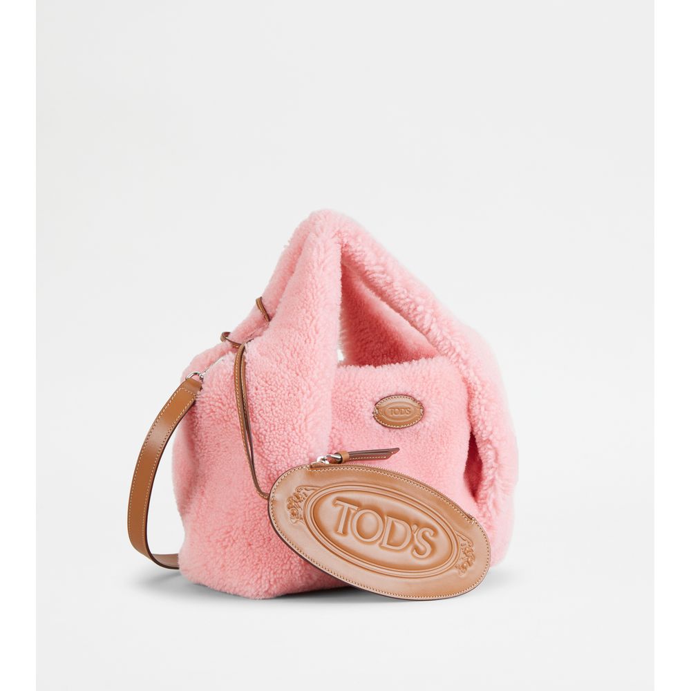 shirt shopping bag in sheepskin mini