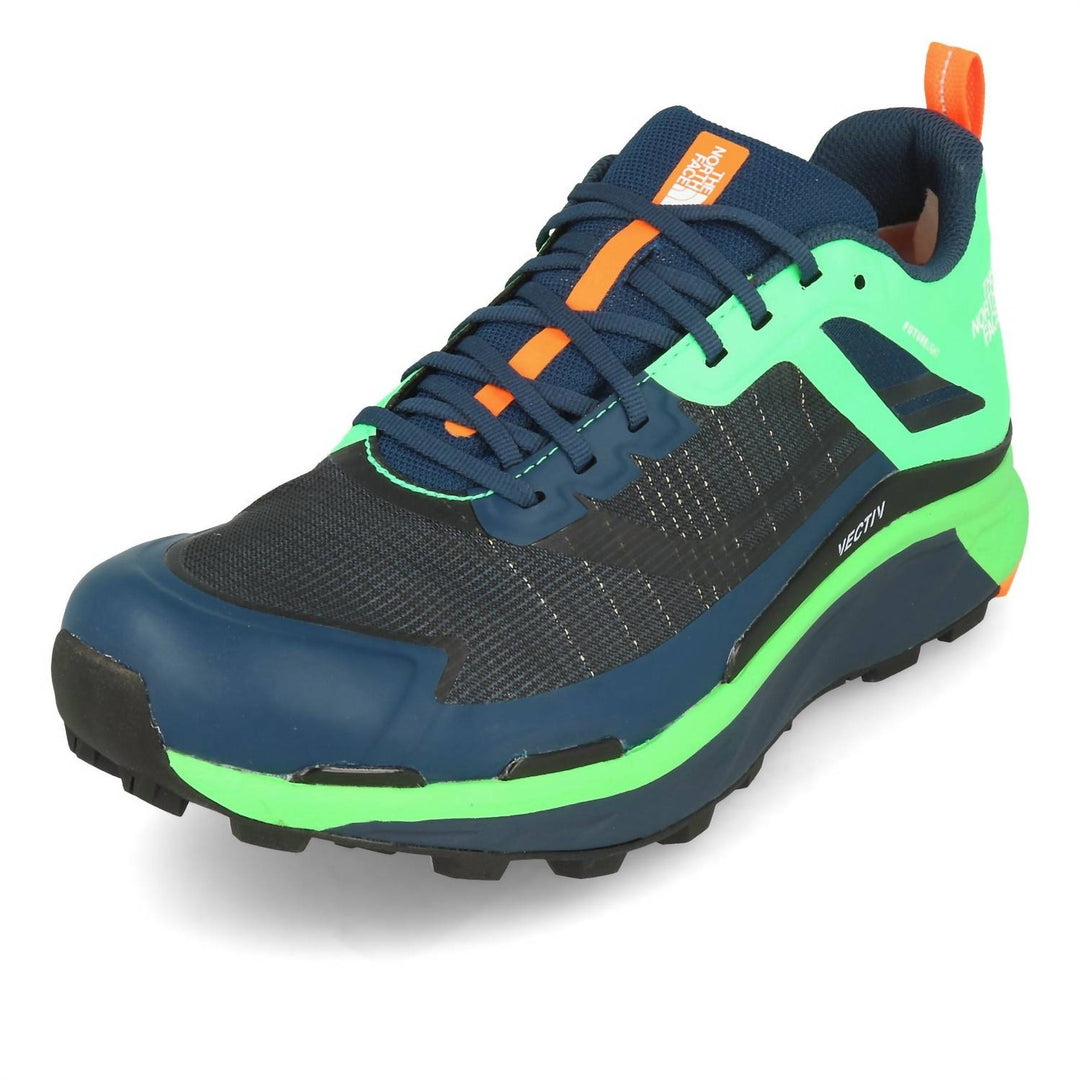 men's vectiv infinite futurelight trail running shoes in montgomery blue/chlorphyll green