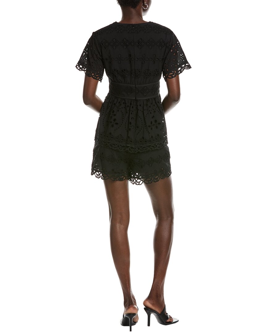 2pc eyelet top & short set