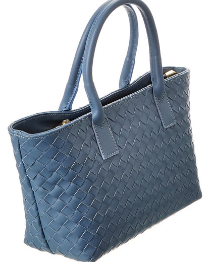 anya hand-woven leather satchel