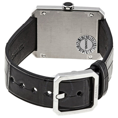 شانيل، ساعة نسائية من بوي فريند بمينا منقوش من التويد