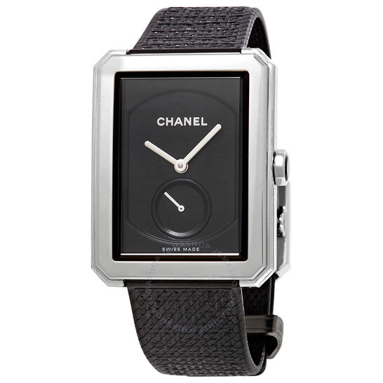 Chanel, Boy-Friend Black Guilloche Dial Ladies Hand Wound Watch