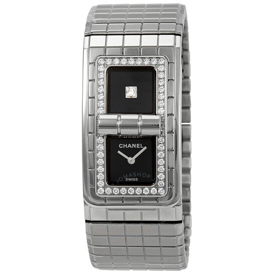 Chanel, Code CoCo Black Lacquered Dial Ladies Diamond Watch